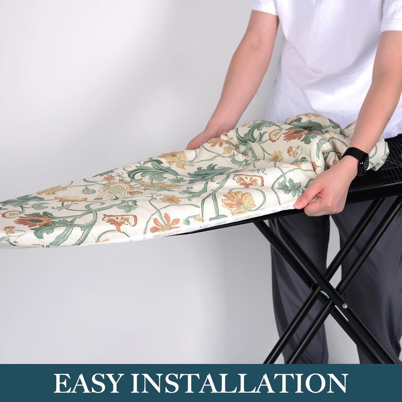 veiox Premium Ironing Board Cover and Pad – Reflective Heat Technology, Heavy-Duty Fabric – Scorch & Stain-Resistant Padding (15″X54″) - Image 4